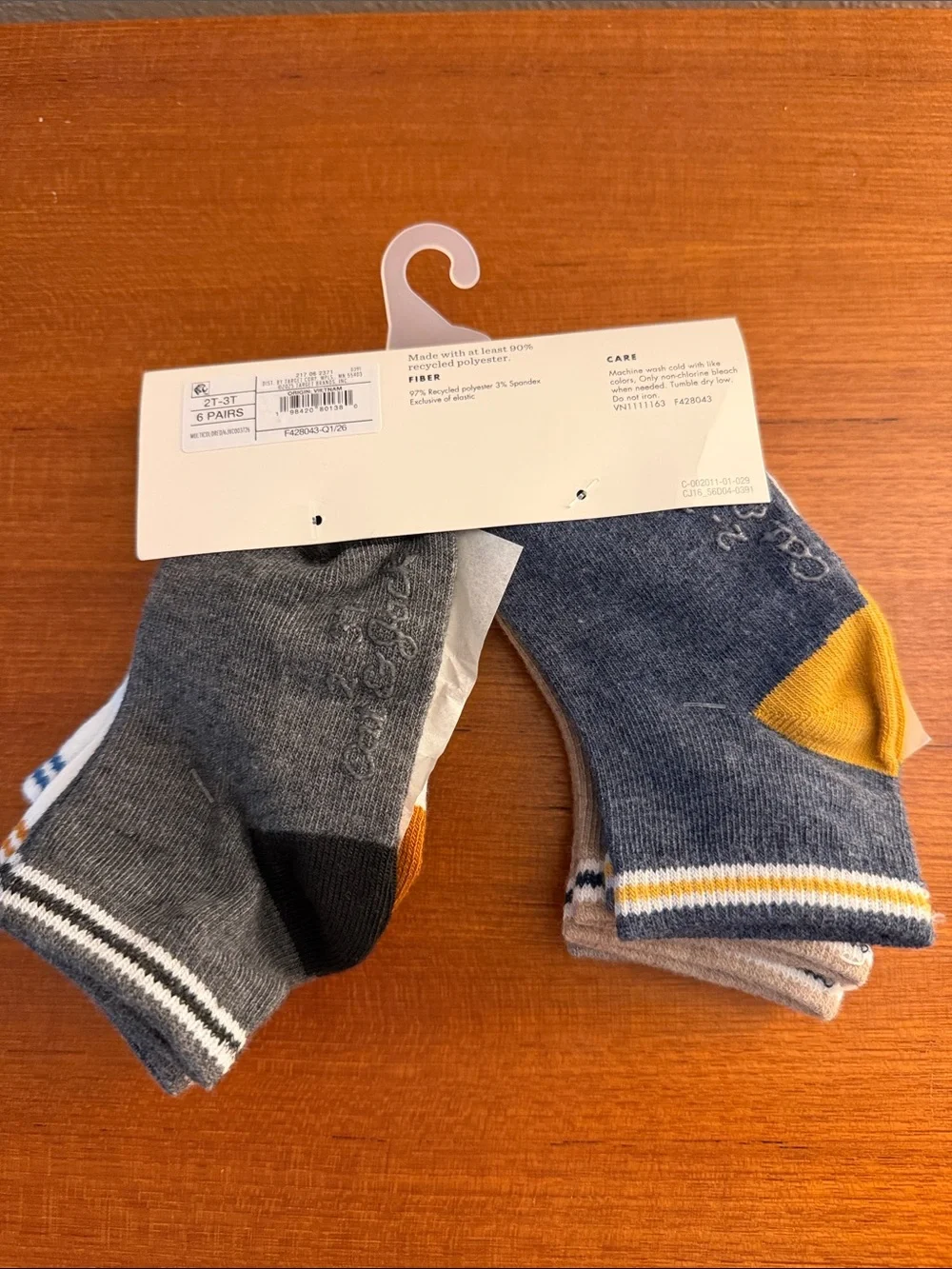 Toddler Boys' 6pk Colorblock Ankle Socks - Cat & Jack™ 2T-3T